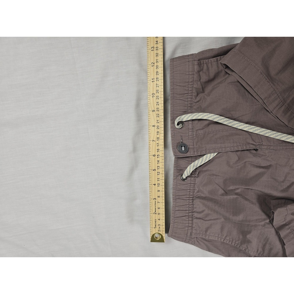 Vuori Pants Womens XS Brown Wide Leg Crop Elastic Waist Zip Pocket Stretch - Picture 8 of 9